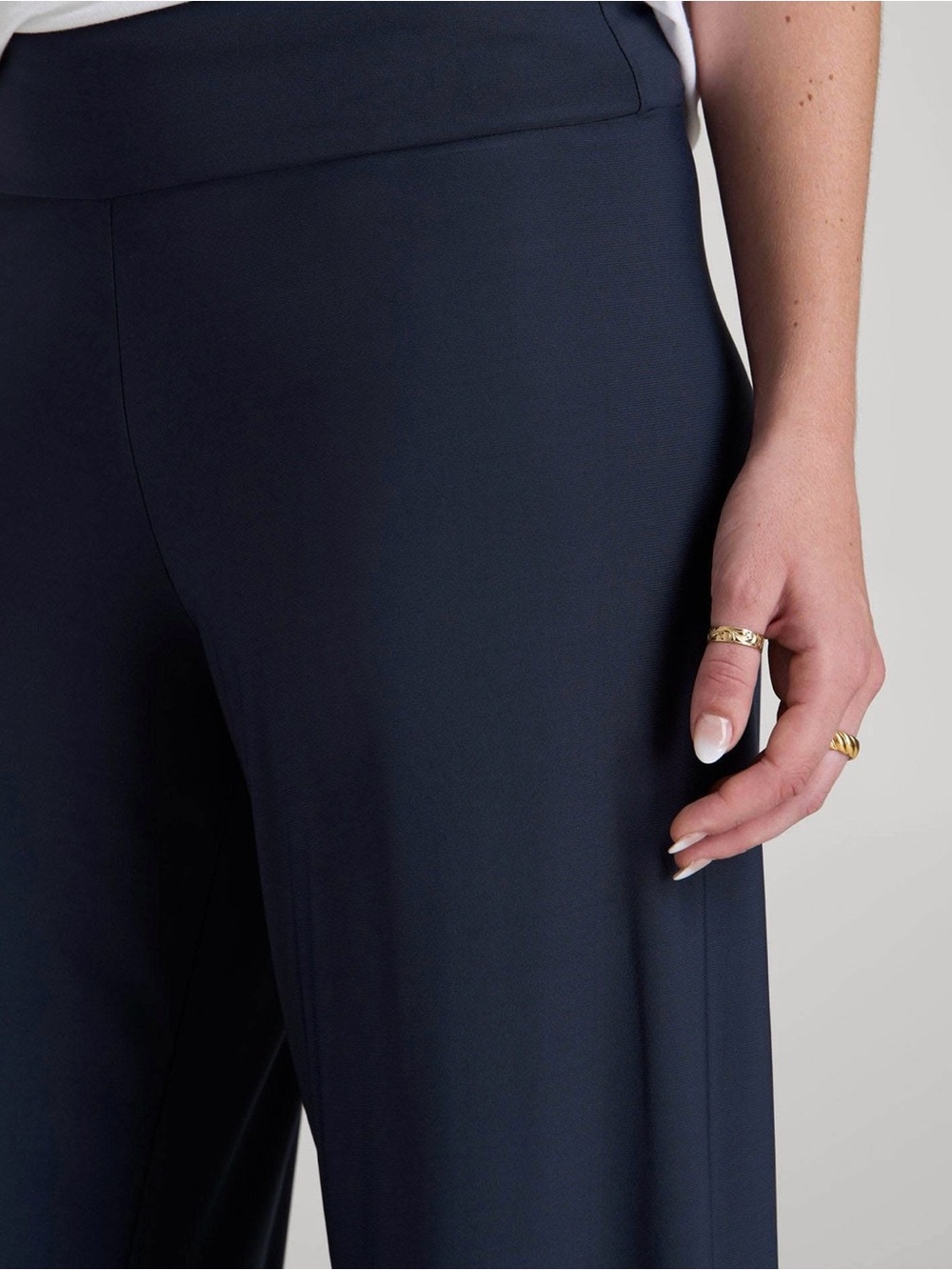NWT American Tall Pull-On Breezy Wide-Leg Pants in Navy Size XL Tall (16-18) - Picture 3 of 8